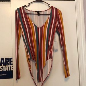 NWT Striped Pink Body Suit